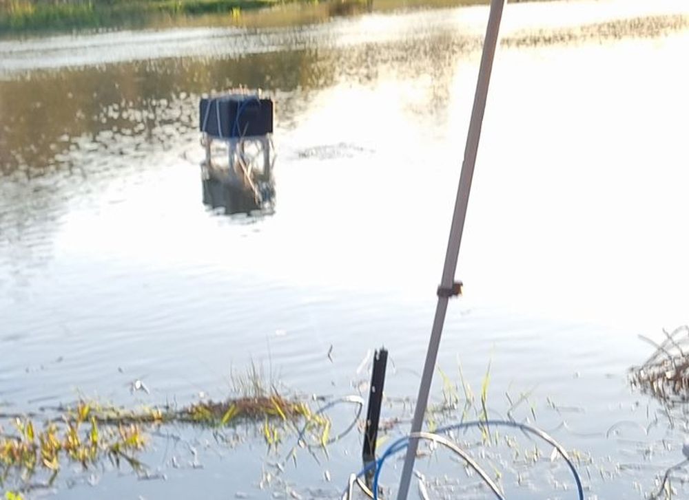 The 2025 river trial rig on the water